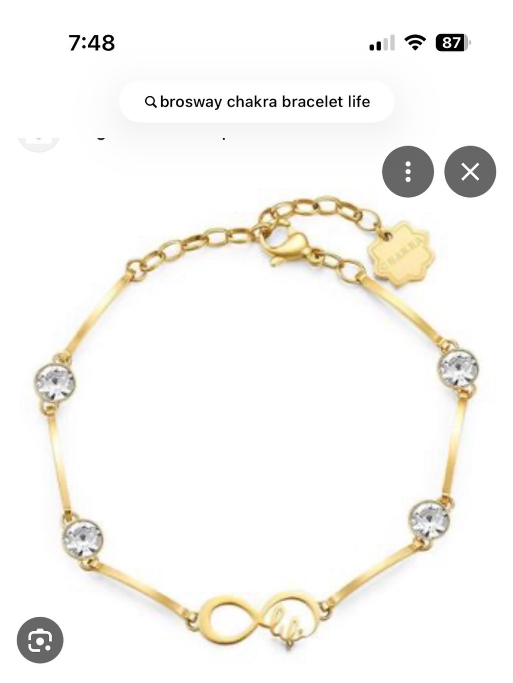 Brosway Italian Gold Tone Bracelet with SWAROVSKI crystal